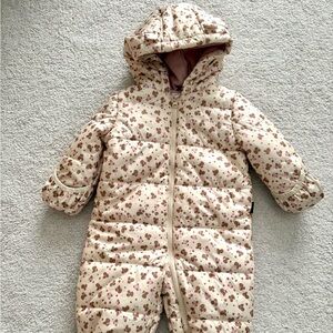 Joe Fresh Pink and Cream Baby Snowsuit